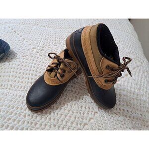 Vintage Bass Women's Size 6M Low Thermolite ONTARIO Duck Boots Navy Blue/Tan